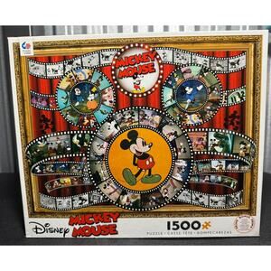 NIB Ceaco Disney Mickey and Minnie Mouse Movie Reel 1500 Piece Jigsaw Puzzle NEW